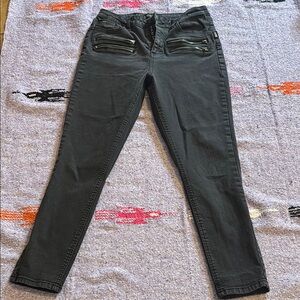 🍍 Hot Topic BLACKCRAFT PENTAGRAM ZIPPER BLACK COATED SKINNY JEANS Size 13🍍